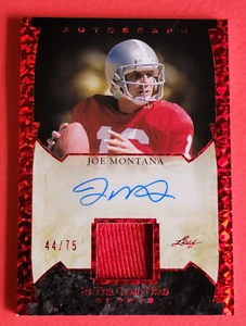 JOE MONTANA AUTOGRAPH & GAME USED JERSEY CARD #d44/75 AUTO NOTRE DAME 49ers - Picture 1 of 2