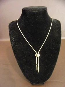 Gold Tone Fashion Necklace Adjustable Length Chain - Bild 1 von 4