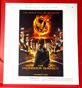 The Hunger Games Jennifer Lawrence Movie/Film Poster Art PICTURE/PRINT 9" x 8" - Picture 1 of 4