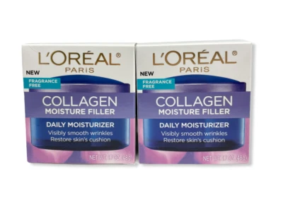Crema hidratante diaria relleno de colágeno L'Oreal 1,7 oz./48 g nueva; lote de 2 Foto 1 de 2