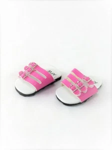 Doll Clothes 18" Sandals Shoes Strap Pink Fits American Girl Dolls - Picture 1 of 5