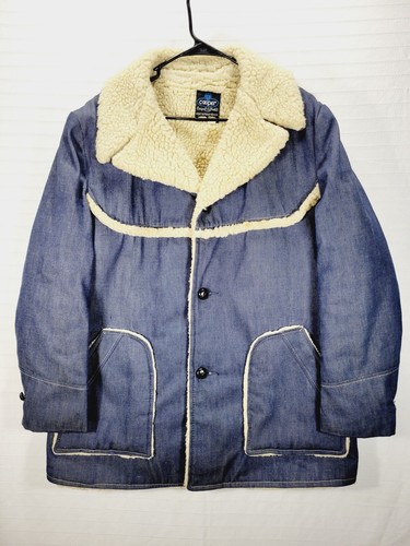 VETEMENTS Giacca jeans Cooper vintage uomo taglia 44 blu denim sherpa foderato cappotto outdoor