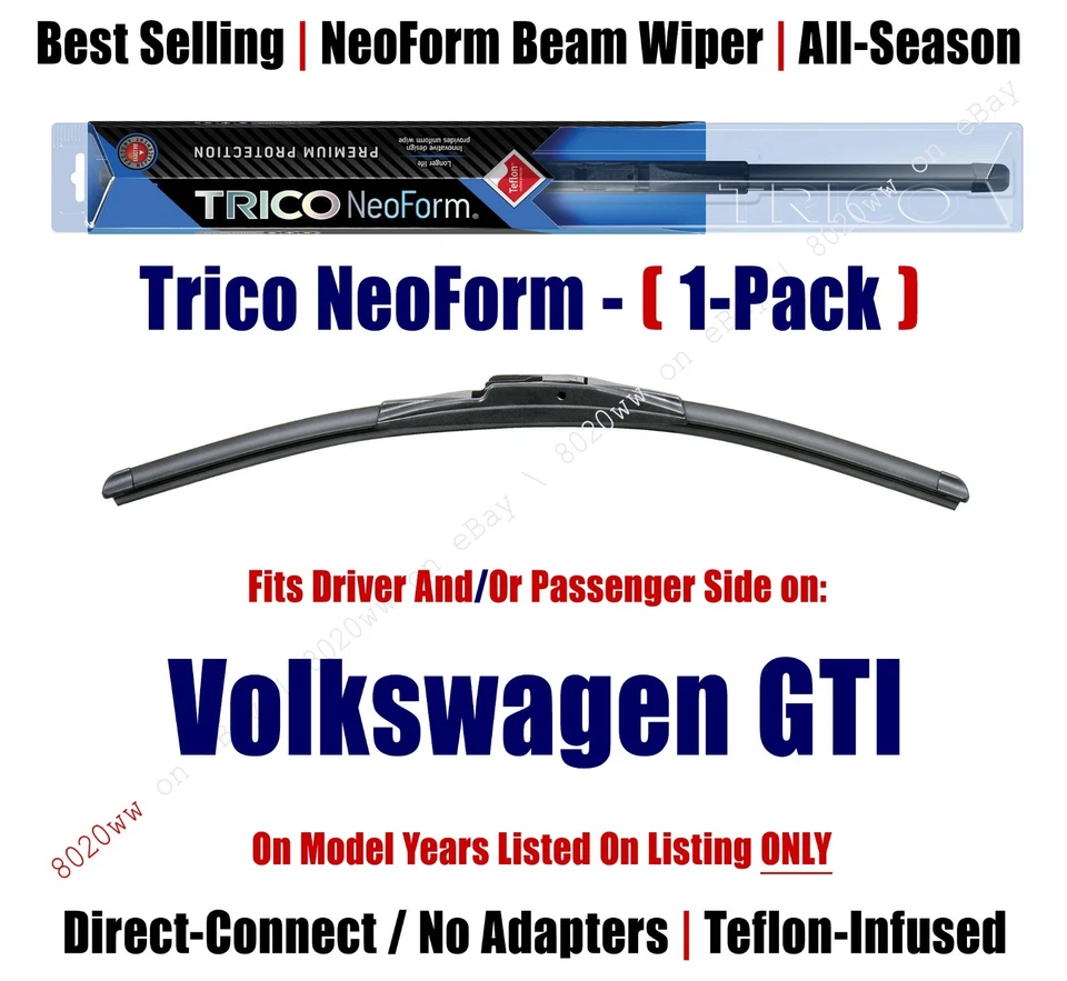 Paquete de 1 limpiaparabrisas NeoForm súper premium para Volkswagen GTI 2015+ - 161813 Foto 1 de 1