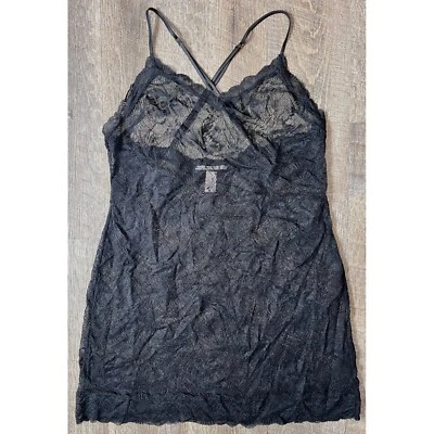 Black Victoria's Secret sheer lace lingerie nightie teddy dress negligee size XL - Image 1 of 4