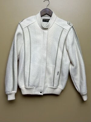 Geiger Tyrol Austria Women’s Boiled Wool Full Zip Ivory Jacket Coat Size 38- M - Image 1 of 4