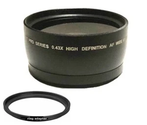 PHD 0.43x Wide Angle Lens for Panasonic HDC-TM900 HDC-HS900 SD800 TM700 HS700 - Picture 1 of 4