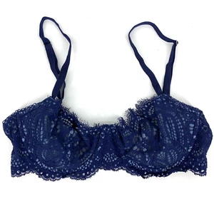 Sujetador Victoria's Secret Talla 32D Dream Angels Push Up Sin Acolchado Encaje Azul - Imagen 1 de 9