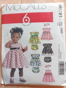 McCall's Infant's Lined Dresses, Panties & Headband Pattern Size S-XL 13-29 lbs - Picture 1 of 2