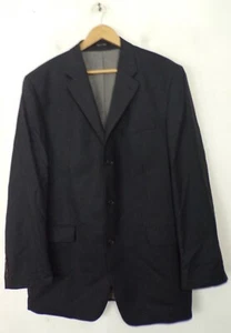 Blazer Abrigo Deportivo Calvin Klein Para Hombre Talla 42L Gris y Azul A Rayas - Imagen 1 de 6