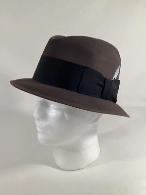 CRESTWICK Par Excellence Vintage 100% Felt Fedora M/L (22-1/2” Measured) - Image 1 of 4