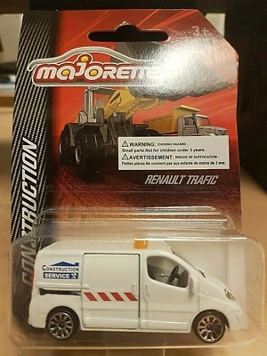 Majorette Construction Vehicle Service Traffic Renault Trafic Truck New on Card - Image 1 of 3