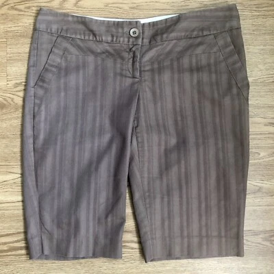 Miss Selfridge Tailored City Shorts Size 10 Knee Length Low Waist Brown Workwear - Image 1 of 4