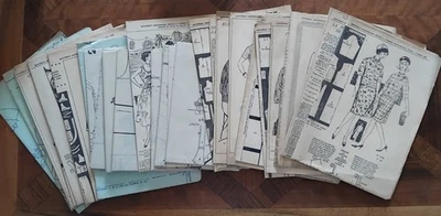 mode, lot de patrons anciens - Image 1 of 4