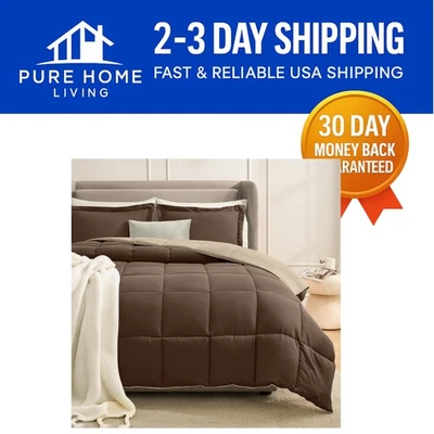 Juego de edredón King con 2 fundas - Ligero, diseño reversible para todas las estaciones Foto 1 de 4