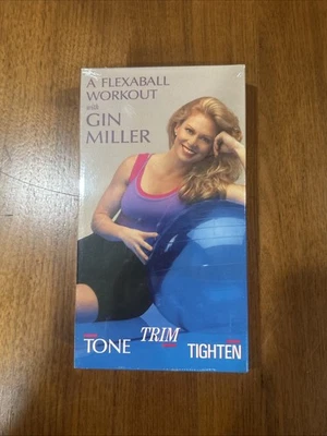 NEW Flexaball Workout Gin Miller Tone Trim Tighten VHS Tape Exercise Ball SEALED - Image 1 of 4