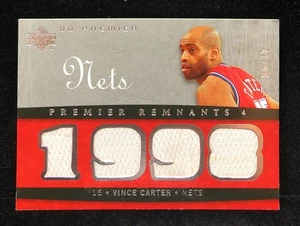 2007-08 UD Premier Premier Remnants 4 Vince Carter Camiseta Parche Corte #41/98 - Imagen 1 de 2