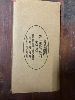RapiDesign Ellipse Set No. 70  VERY RARE  COMPLETE SET 10 PIECES - Image 1 of 4