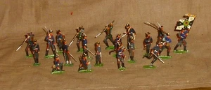 Zinnfiguren-20 kriegerische Preußen-handbemalt-Heinrichsen-Zustand  2 - Bild 1 von 8