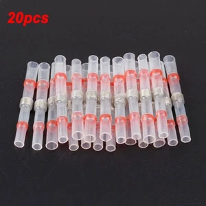 RED Waterproof Solder Seal Sleeve Heat Shrink Butt Wire Connectors Terminals - Picture 1 of 11