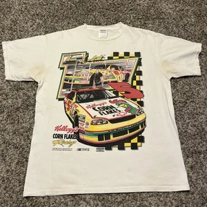 Vintage Terry Labonte Shirt Men’s XL White Kelloggs Front And Back Print Nascar - Picture 1 of 14