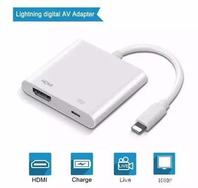 FOR APPLE 8 PIN TO TO HDMI DIGITAL AV TV ADAPTER CABLE Available For All Phones - Bild 1 von 3