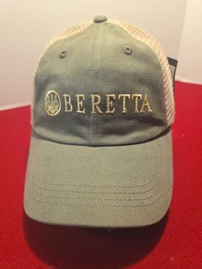 BERETTA Logo  Men's LP Trucker Hat Loden Green / Tan NWT Strapback Shotguns Hunt - Picture 1 of 7