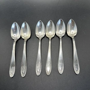 Oneida Community Par Plate Bridal Wreath 6- Fruit Orange Spoons 5 1/2” - Picture 1 of 12