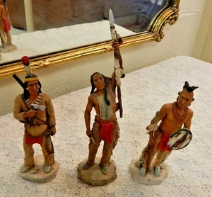 Vintage Castagna Indianer Indianer Figur 3 Stück Italien, Top! - Bild 1 von 9