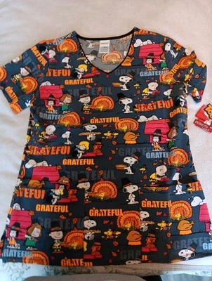 Cherokee Uniforms Tooniforms Peanuts Snoopy Size S NWT - Image 1 of 4