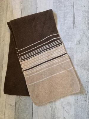 Bufanda Nardi & Tagliaferri 60% Lana 20% Angora 20% Nylon Rayas Marrón y Beige Foto 1 de 4
