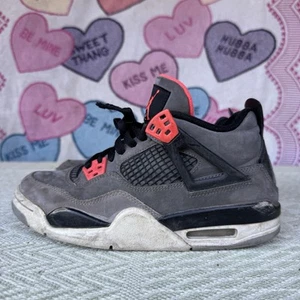 Size 6y - Nike Boys Air Jordan 4 408452-061 Gray Basketball Shoes Sneakers - Picture 1 of 11