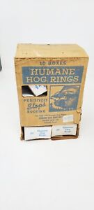 8 Boxes of 20 - Vintage Humane Hog Rings Hog & Stoat Rings Decker Mfg