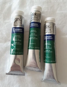 3er PACK - WINSOR & NEWTON COTMAN WASSERFARBEN - HOOKER'S GREEN DARK (je 21ml) - Bild 1 von 3