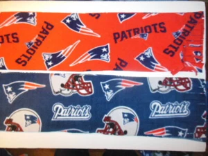NFL NEW ENGLAND PATRIOTS Fleece Scarfs, NEW, 8"x 58", handcrafted - Picture 1 of 4