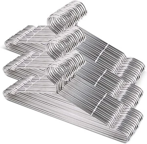 50 Pcs Wire Coat Hangers Stainless Steel Heavy Duty Metal Clothes Suit Hanger - Picture 1 of 9
