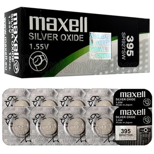 10 x Maxell 395 Silver Oxide batteries 1.55V SR57 SR927SW 399 Watches 0% Mercury - Picture 1 of 1