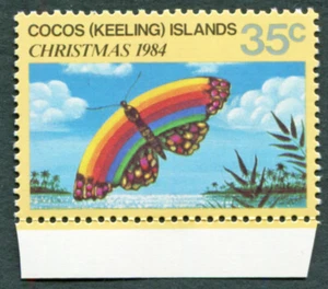 COCOS ISLANDS 1984 35c SG123 Como Nuevo MH FG Navidad "Arco Iris" Mariposa #C01 - Imagen 1 de 1