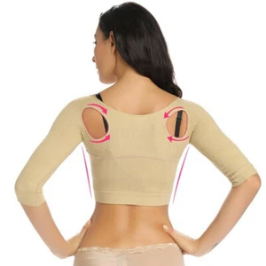 Lady Upper Arm Shaper Compression Sleeves Posture Corrector Tops Shapewear AU - Picture 1 of 13