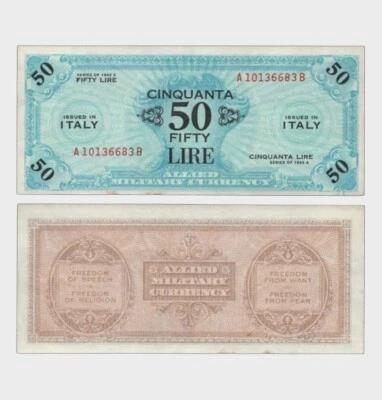 Italy - 1943 - 50 Lire - "aUNC"  #CO6022 - Image 1 of 4