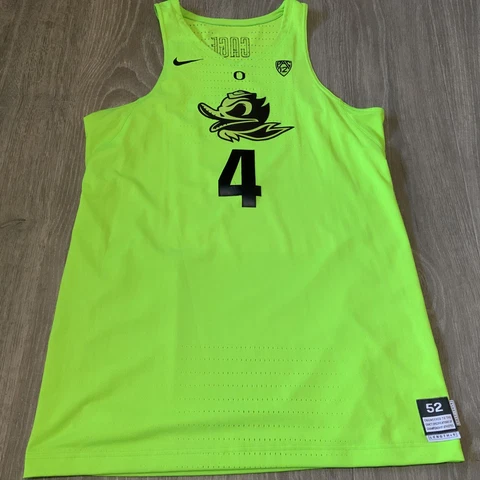 Nike Oregon Ducks Basketball #4 Jersey Men’s 52 Length +6 Used Green 2016-2017 Cover