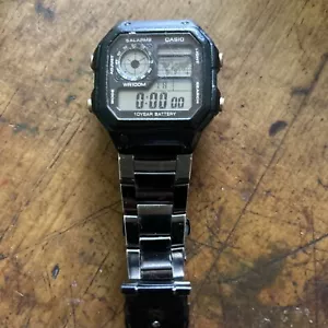 Casio AE-1200WHD-1A Men Digital Dial Wristwatch - Silver - Picture 1 of 6