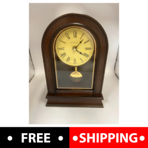 Bulova Clocks Hardwick Decorative Wooden Table Top Pendulum Clock
