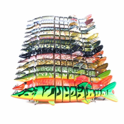 1 Stück Angeln Köder 7-Segment Fischköder Gelenkköder Schwimmköder Hecht Wobbler - Bild 1 von 4