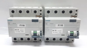 SIEMENS 5SV3 342-6 RESIDUAL CURRENT OPERATED CIRCUIT BREAKER 4 POLE / LOT OF 2 - Picture 1 of 9