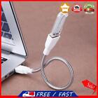 3Pcs USB Male to Female Extension LED Light Adapter Cable Metal Flexible Tube