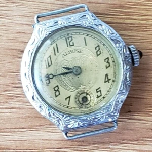 Vintage Rare Detailed Albuse Jeweled Crown Hinged Swiss 10A Watch Movement WP4 - Picture 1 of 17