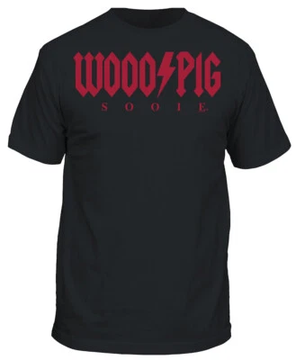 Arkansas Razorbacks Men's Black Wooo Sooie Pig Bolt Short Sleeve T Shirt - Image 1 of 4