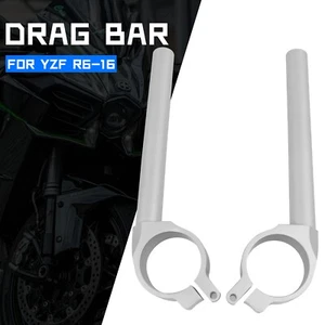 For Yamaha YZF R6 YZF-R6 2006-2016 2007 Silver Handlebar Handle Bar Clip On - Picture 1 of 7