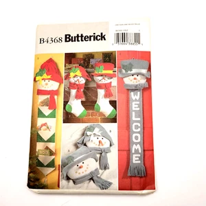 Pupazzo di neve Butterick B4368 Snow People inverno Natale artigianale modello natalizio non tagliato - Foto 1 di 2