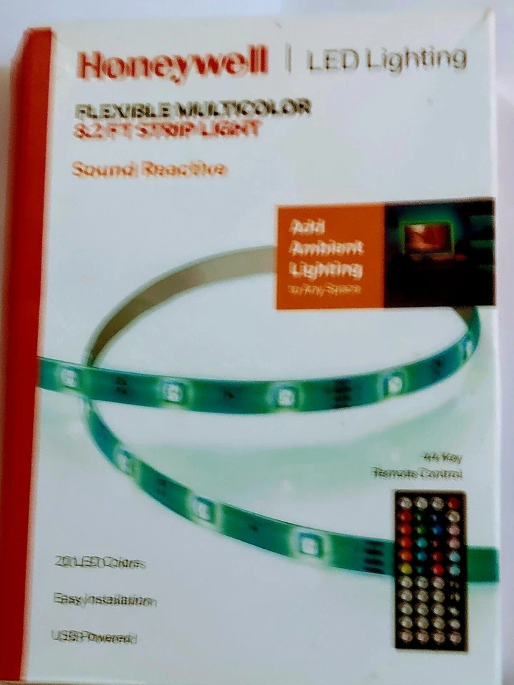 HONEYWELL MULTI COLOR-MOTION/SOUND ACTIVATED LED STRIP Light with REMOTE-8.2 FT - Image 1 of 1